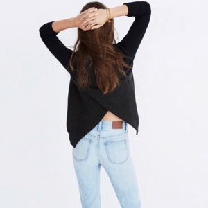 Madewell open back sweater